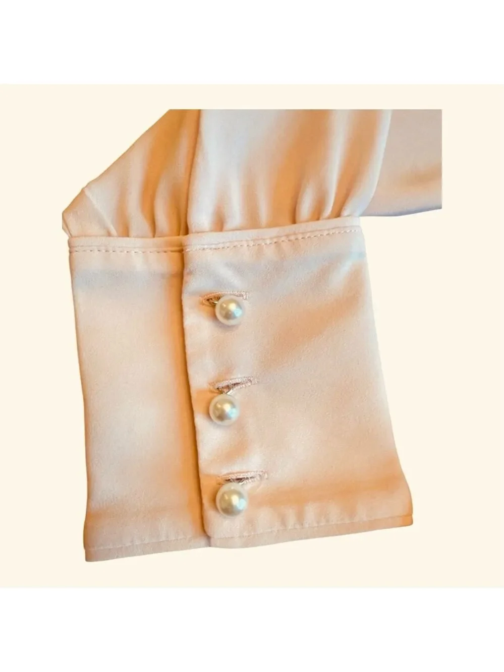 LOFT Peach Pink Puff Sleeve Scoop Neck Blouse Top Women's Size S